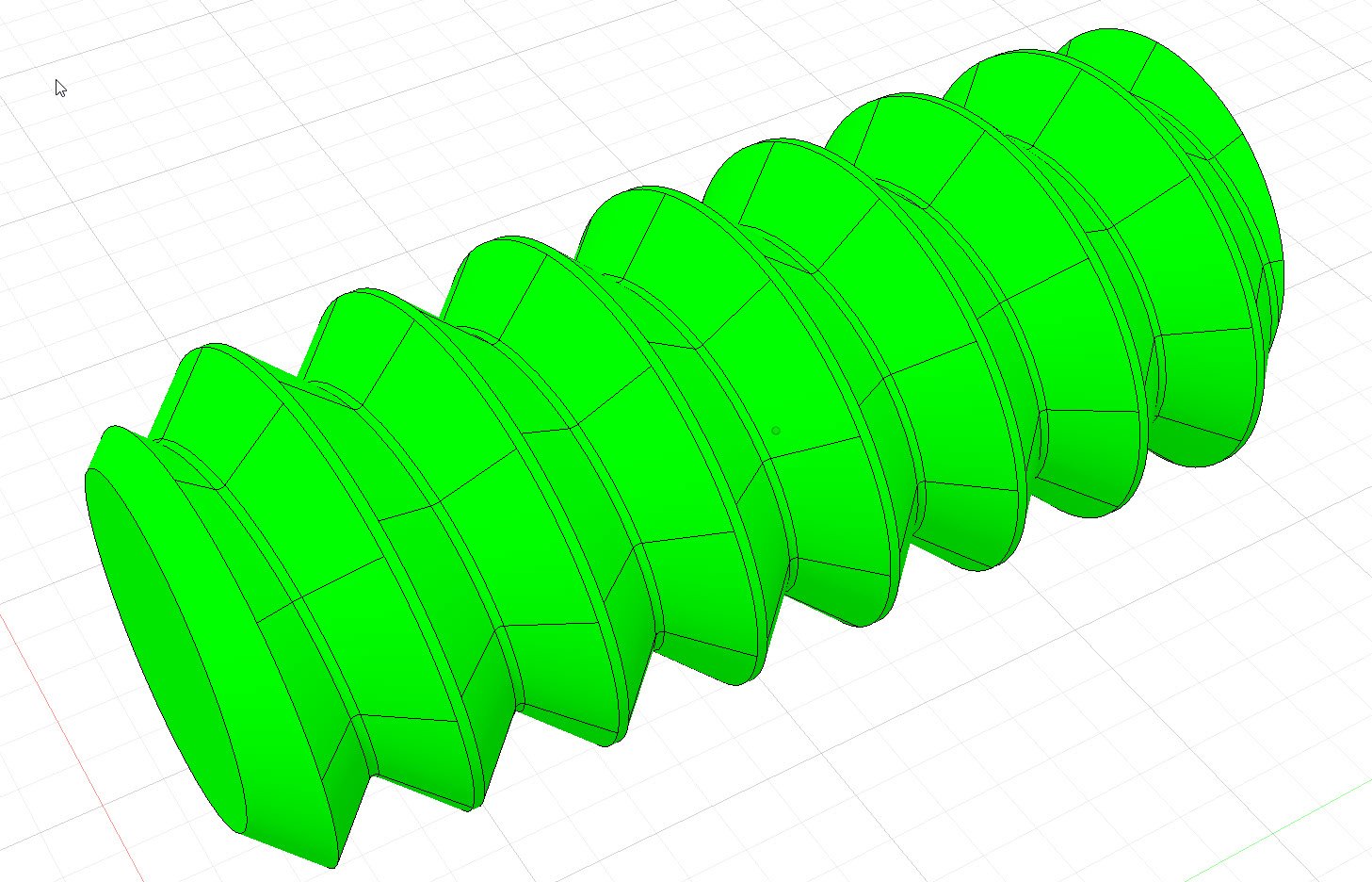 Mit einem FDM-3D-Drucker gefertigtes Außengewinde