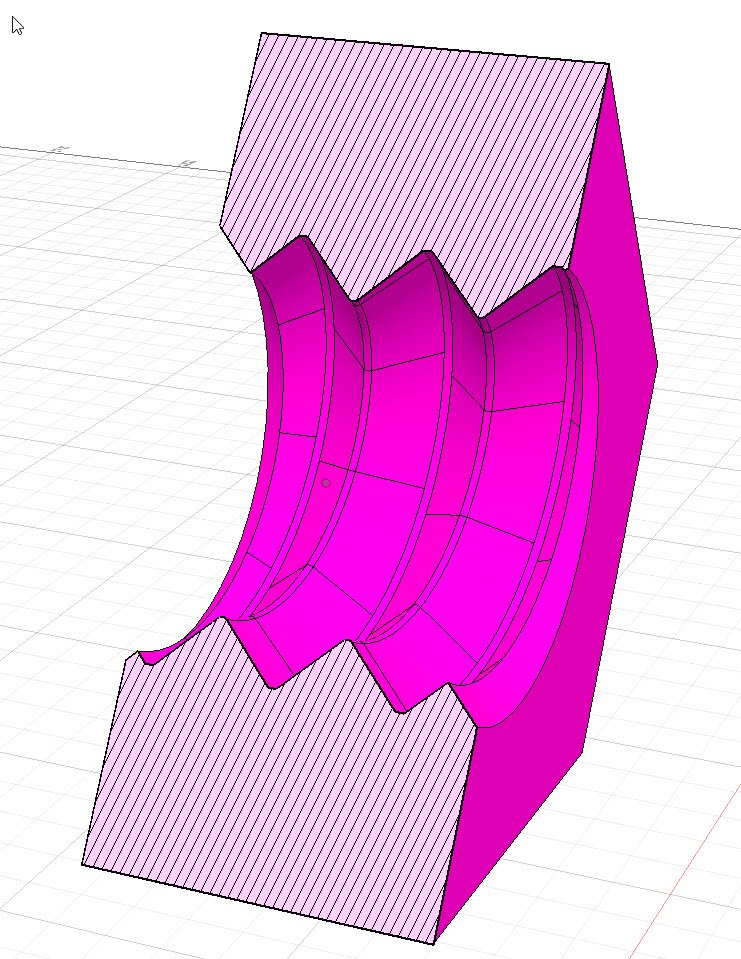 Schnittansicht eines mit PrintThread Wizard modellierten Innengewindes
