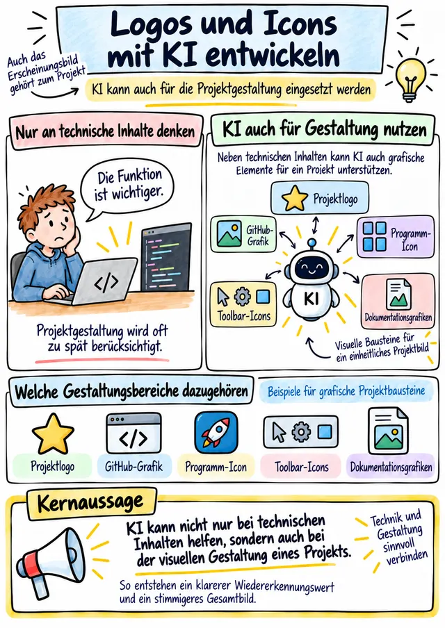 Workshop-Plakat: Logos und Icons mit KI gestalten